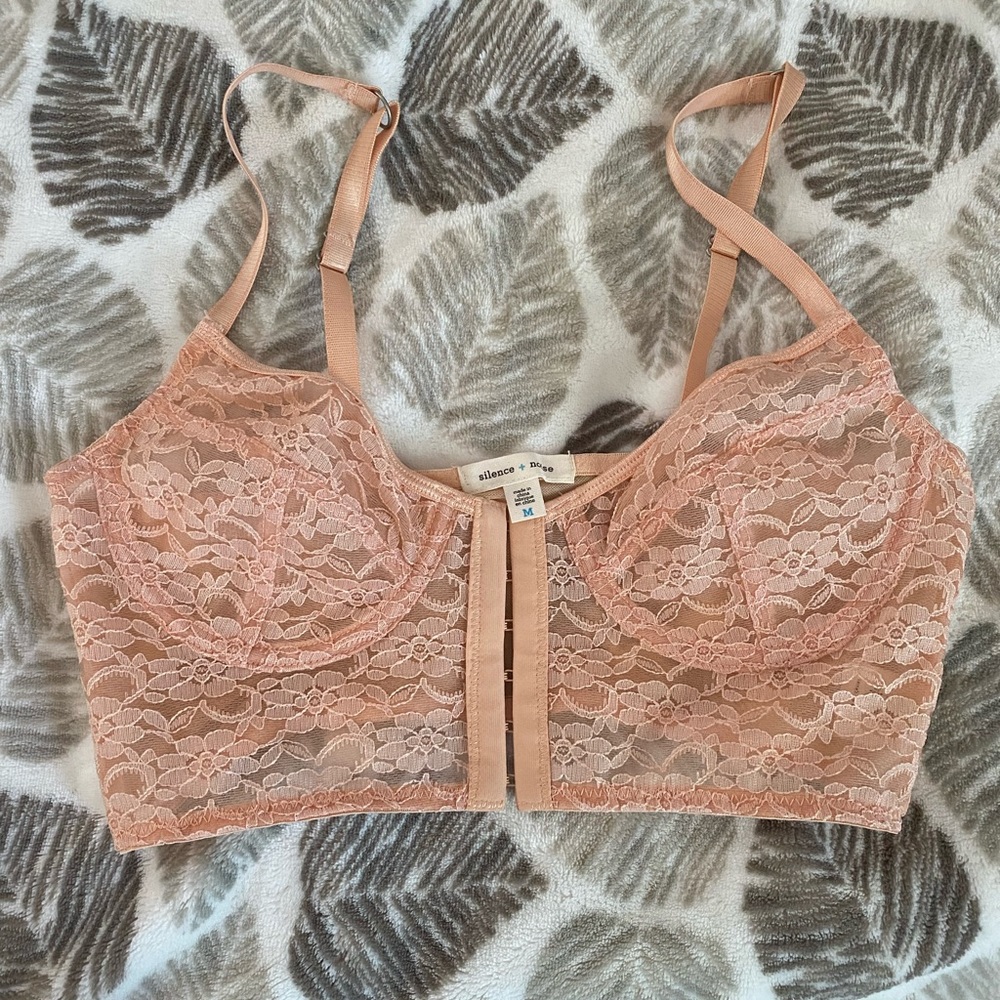 NWOT Silence + Noise Lace Corset Bralette, Medium